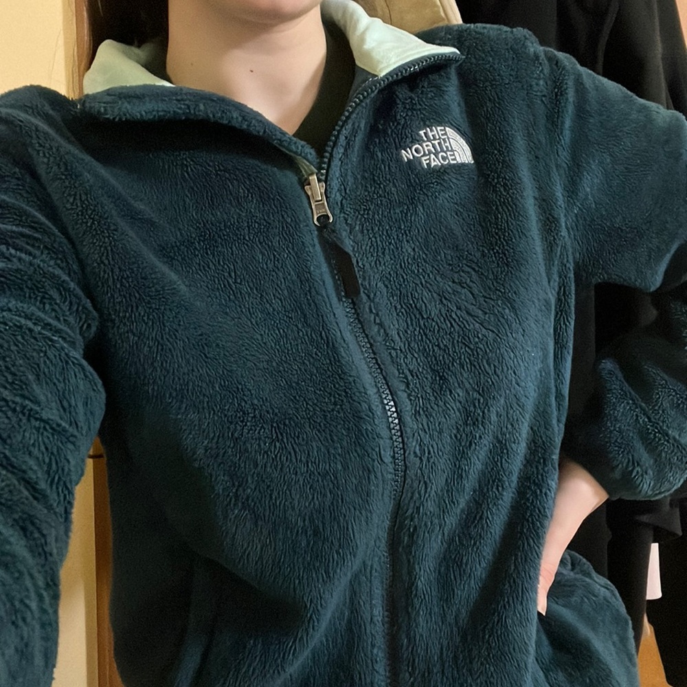 The North Face Fleece Jacket Vintage Jacket Teal Color size Medium